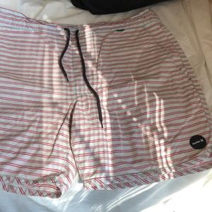 Hurley swim trunks. Red white blue size XL